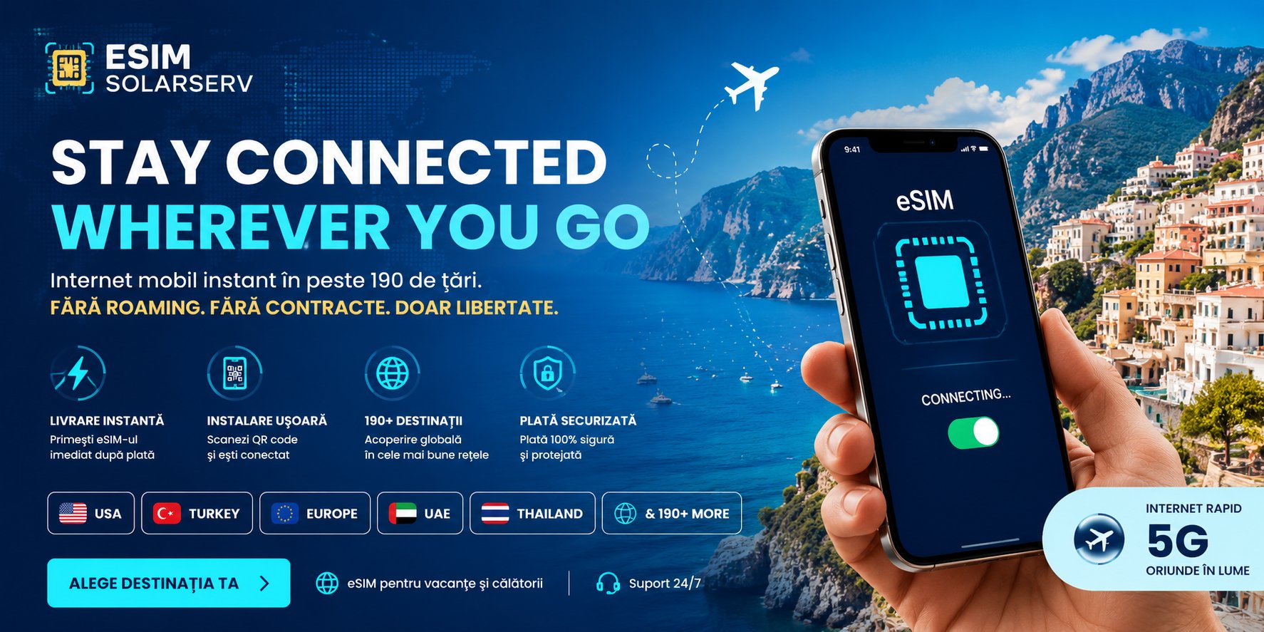Stay Connected Wherever You Go — travel eSIM with instant activation
